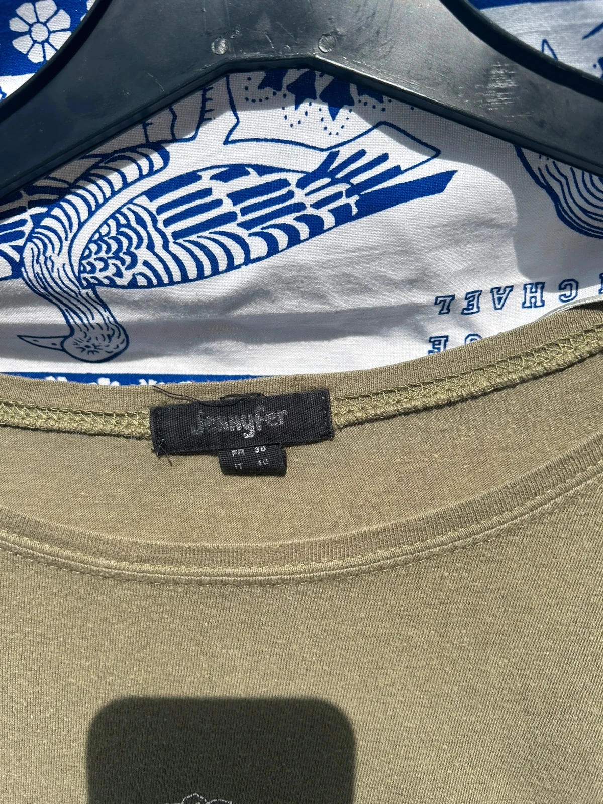 Camiseta cáqui S/36 feminina Jennyfer algodão em bom estado – photo 2